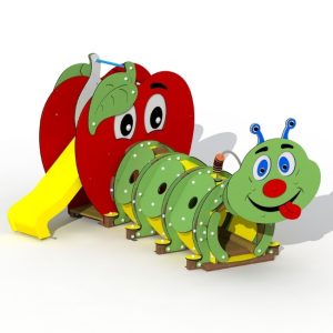 מתקן משחקים קצר "הזחל והתפוח"
